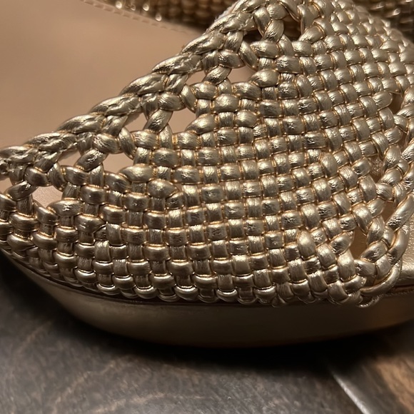 Sam Edelman Gold block heel sandal - Picture 2 of 7